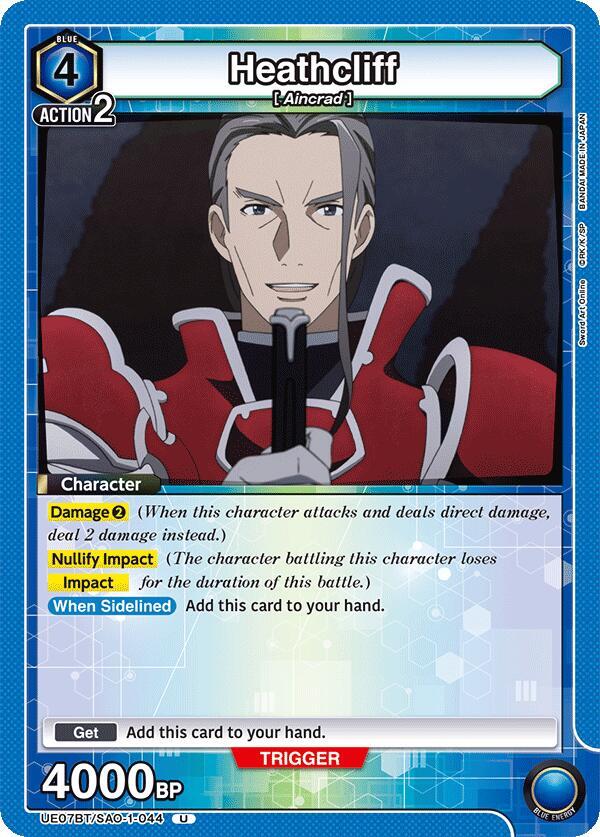 Heathcliff UE07BT/SAO-1-044 card from UE07BT: Sword Art Online