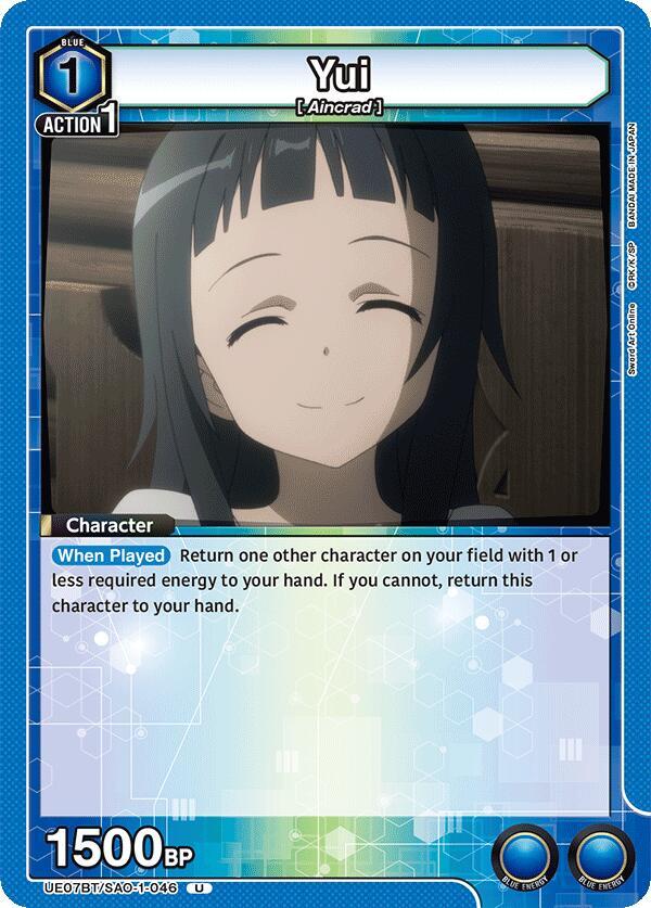 Yui UE07BT/SAO-1-046 card from UE07BT: Sword Art Online