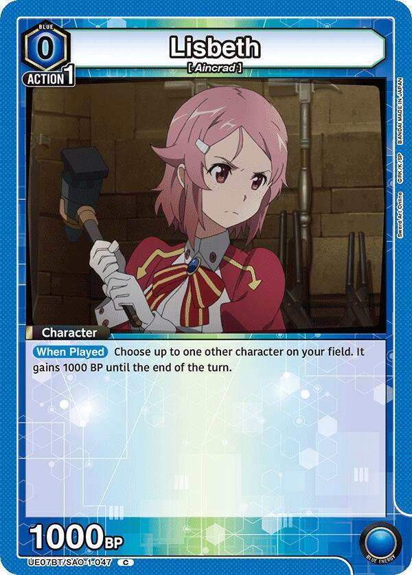 Lisbeth UE07BT/SAO-1-047 card from UE07BT: Sword Art Online