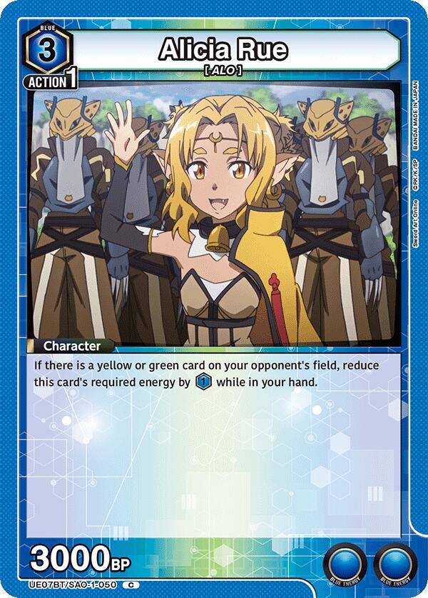 Alicia Rue UE07BT/SAO-1-050 card from UE07BT: Sword Art Online