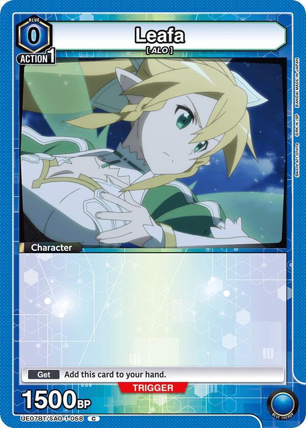 Leafa UE07BT/SAO-1-058 card from UE07BT: Sword Art Online