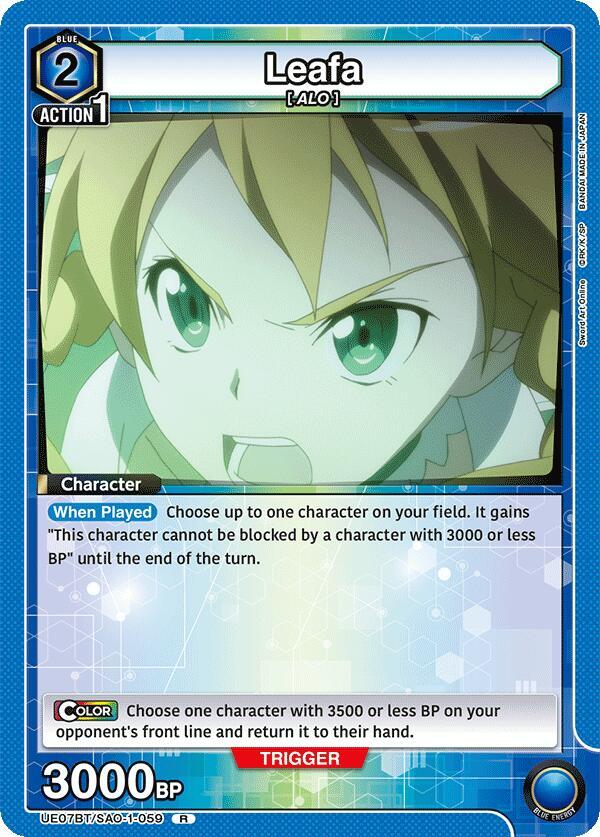 Leafa UE07BT/SAO-1-059 card from UE07BT: Sword Art Online