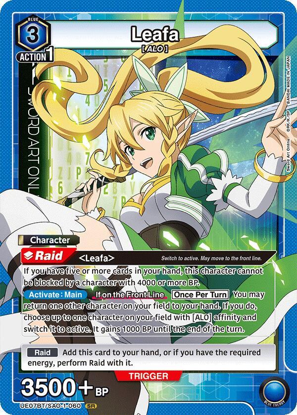 Leafa UE07BT/SAO-1-060 card from UE07BT: Sword Art Online
