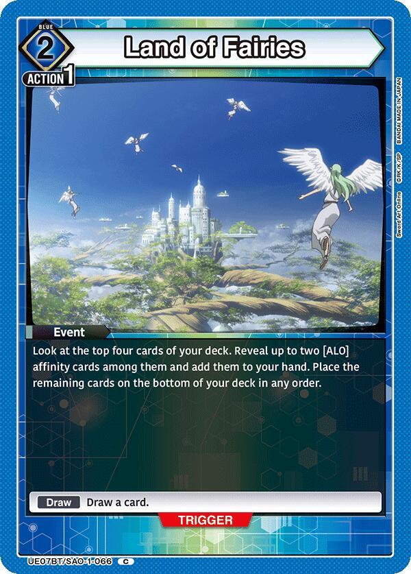 Land of Fairies UE07BT/SAO-1-066 card from UE07BT: Sword Art Online