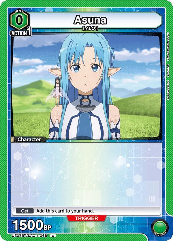 Asuna UE07BT/SAO-1-068 card from UE07BT: Sword Art Online