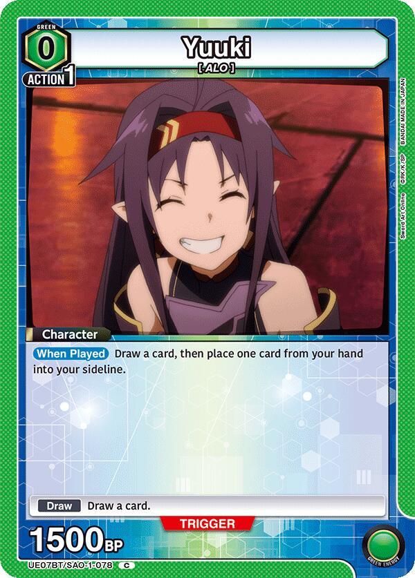 Yuuki UE07BT/SAO-1-078 card from UE07BT: Sword Art Online