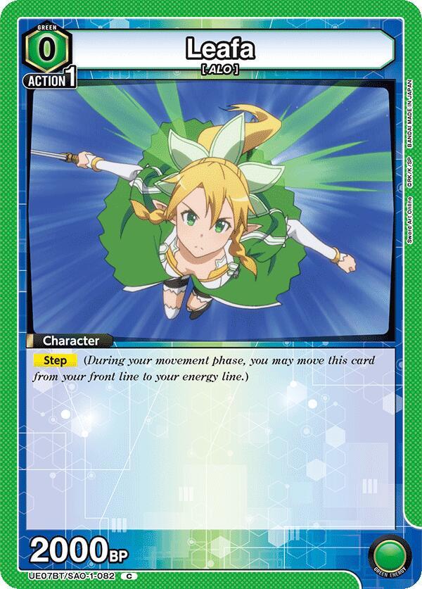 Leafa UE07BT/SAO-1-082 card from UE07BT: Sword Art Online