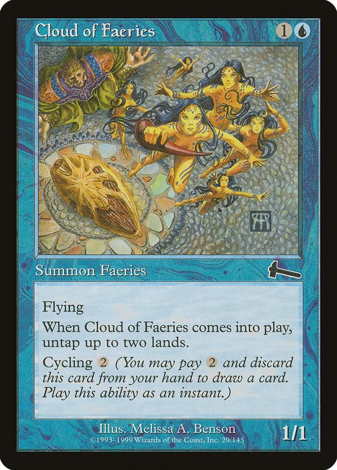 Cloud of Faeries 29 card from Urza's Legacy