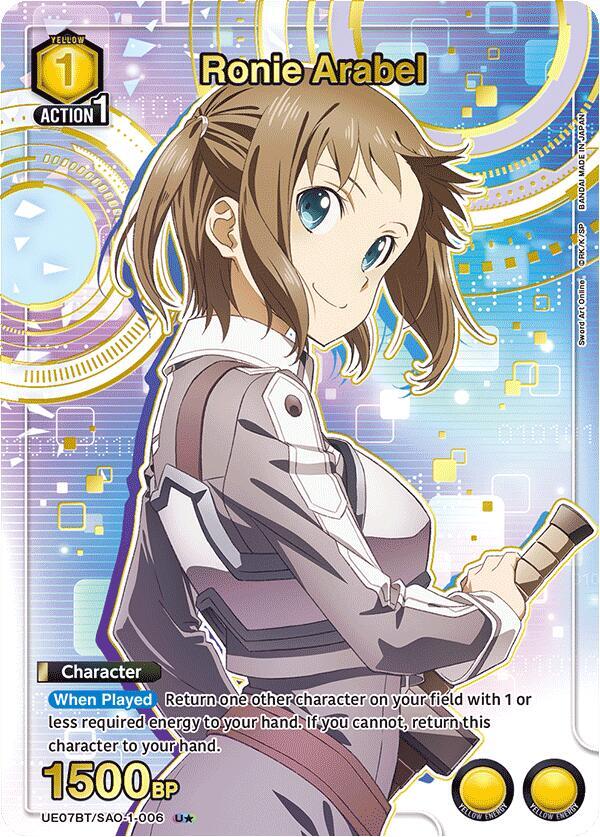 Ronie Arabel (U*) UE07BT/SAO-1-006 card from UE07BT: Sword Art Online