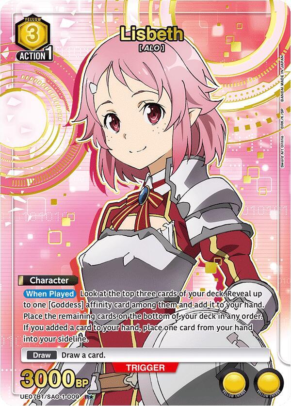 Lisbeth (R*) UE07BT/SAO-1-009 card from UE07BT: Sword Art Online