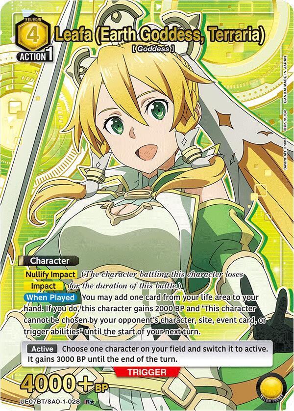 Leafa (Earth Goddess, Terraria) (R*) UE07BT/SAO-1-028 card from UE07BT: Sword Art Online