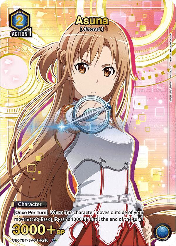 Asuna (U*) UE07BT/SAO-1-036 card from UE07BT: Sword Art Online