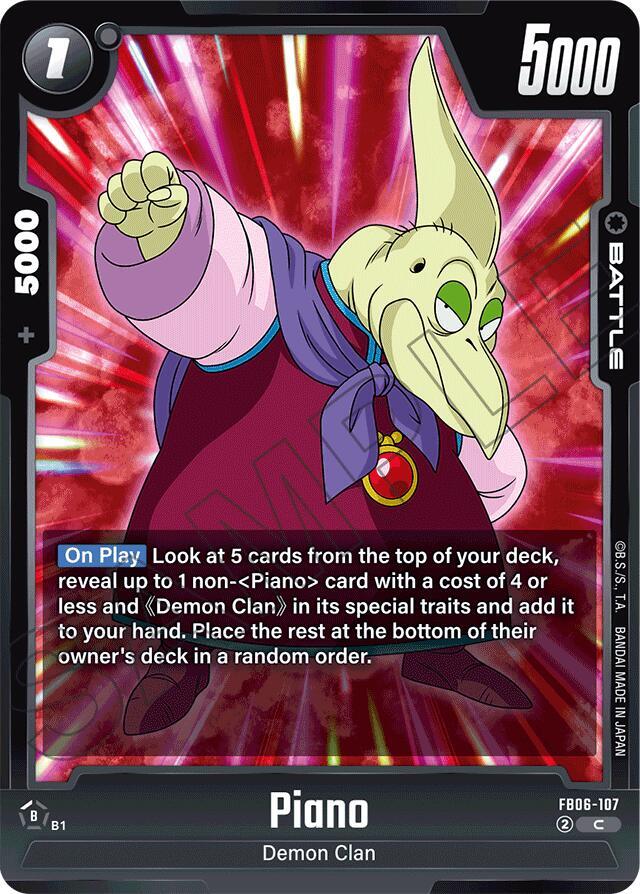 Piano FB06-107 card from Rivals Clash
