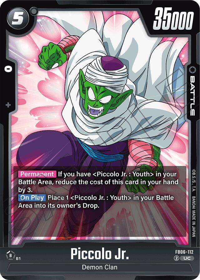 Piccolo Jr. FB06-112 card from Rivals Clash