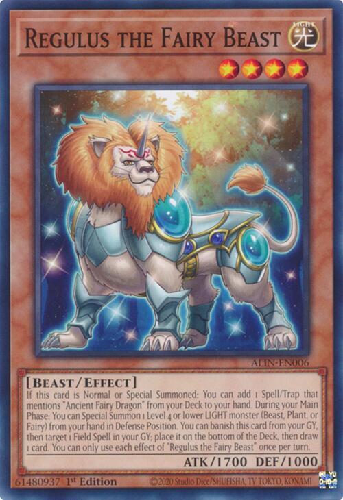 Regulus the Fairy Beast ALIN-EN006 card from Alliance Insight