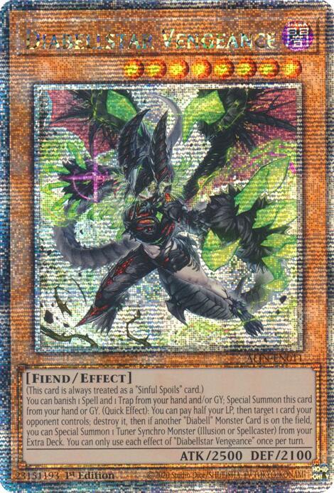 Diabellstar Vengeance (Quarter Century Secret Rare) ALIN-EN011 card from Alliance Insight