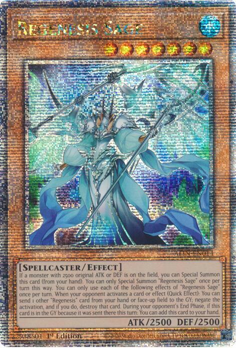 Regenesis Sage (Quarter Century Secret Rare) ALIN-EN014 card from Alliance Insight