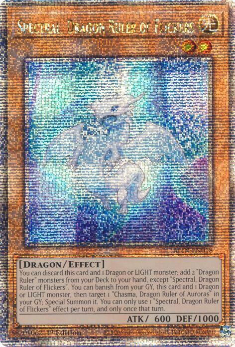 Spectral, Dragon Ruler of Flickers (Quarter Century Secret Rare) ALIN-EN018 card from Alliance Insight