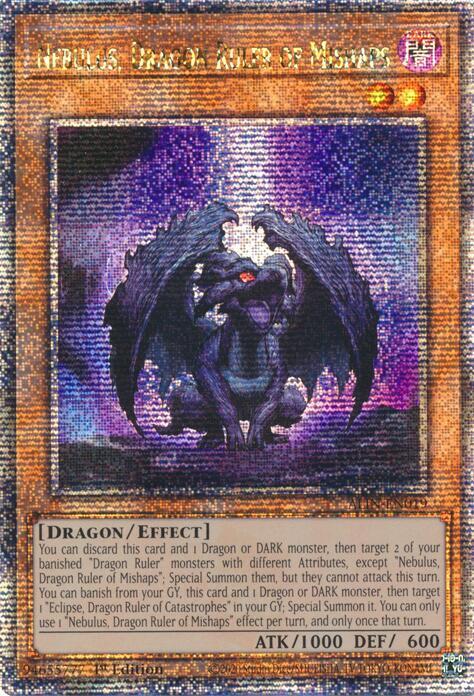 Nebulus, Dragon Ruler of Mishaps (Quarter Century Secret Rare) ALIN-EN019 card from Alliance Insight