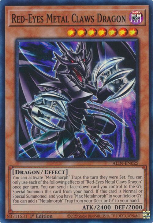 Red-Eyes Metal Claws Dragon ALIN-EN025 card from Alliance Insight
