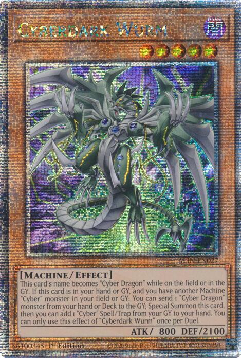 Cyberdark Wurm (Quarter Century Secret Rare) ALIN-EN027 card from Alliance Insight