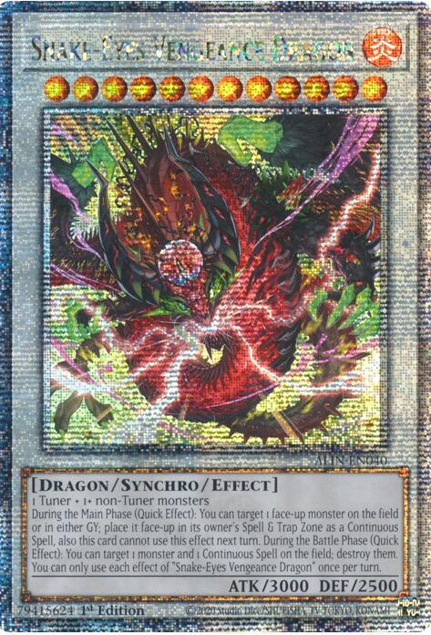 Snake-Eyes Vengeance Dragon (Quarter Century Secret Rare) ALIN-EN040 card from Alliance Insight