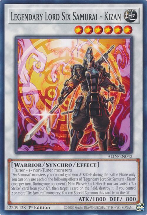 Legendary Lord Six Samurai - Kizan ALIN-EN042 card from Alliance Insight