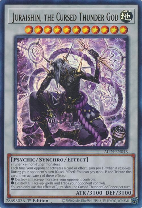 Juraishin, the Cursed Thunder God ALIN-EN043 card from Alliance Insight