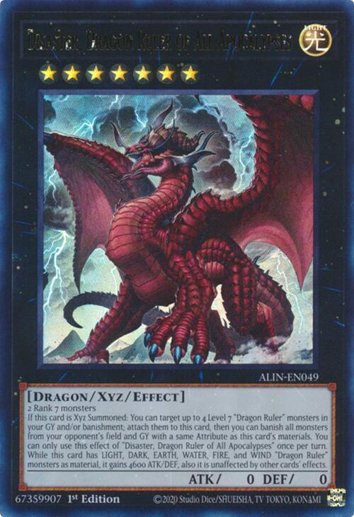 Disaster, Dragon Ruler of All Apocalypses ALIN-EN049 card from Alliance Insight