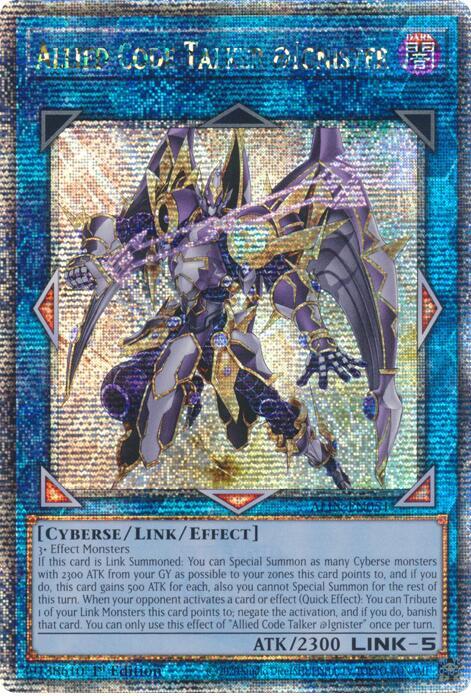 Allied Code Talker @Ignister (Quarter Century Secret Rare) ALIN-EN051 card from Alliance Insight