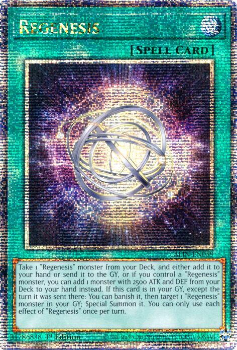 Regenesis (Quarter Century Secret Rare) ALIN-EN059 card from Alliance Insight
