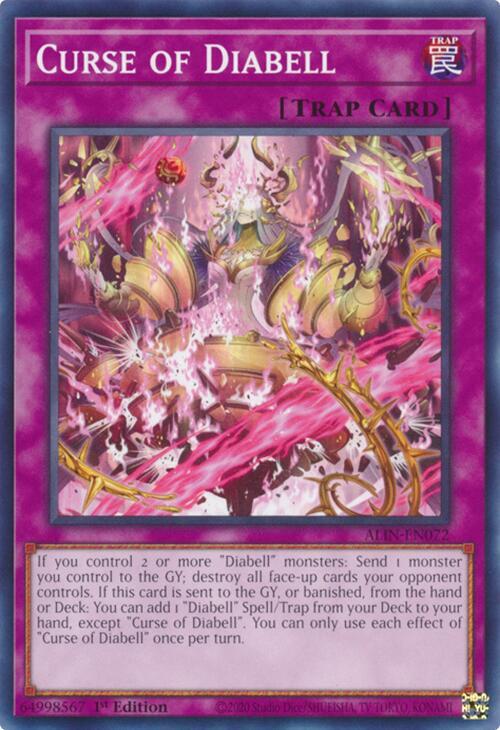 Curse of Diabell ALIN-EN072 card from Alliance Insight