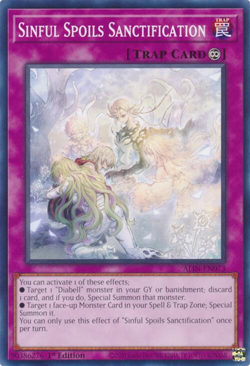 Sinful Spoils Sanctification ALIN-EN073 card from Alliance Insight