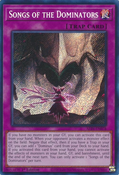 Songs of the Dominators ALIN-EN078 card from Alliance Insight