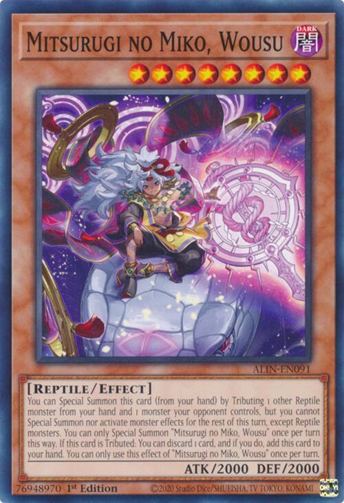 Mitsurugi no Miko, Wousu ALIN-EN091 card from Alliance Insight