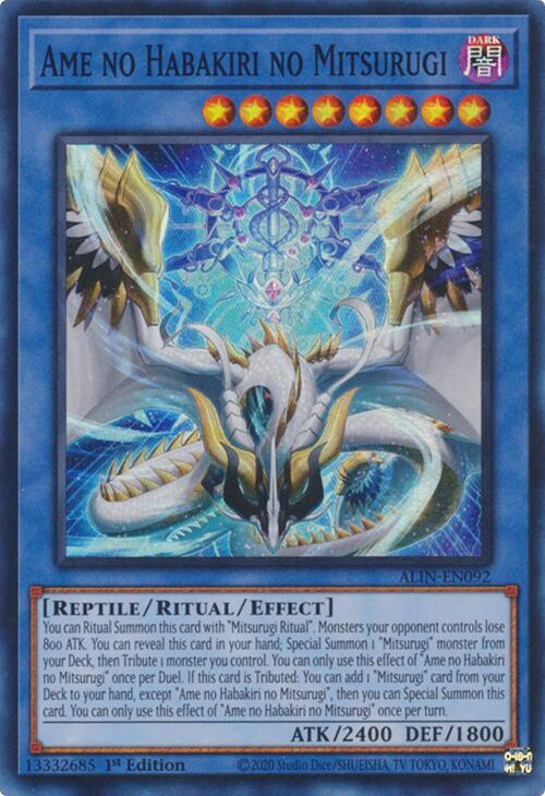 Ame no Habakiri no Mitsurugi ALIN-EN092 card from Alliance Insight
