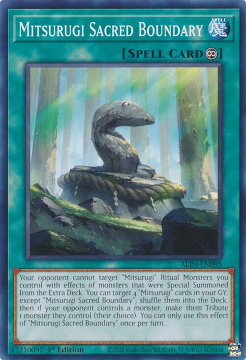 Mitsurugi Sacred Boundary ALIN-EN095 card from Alliance Insight