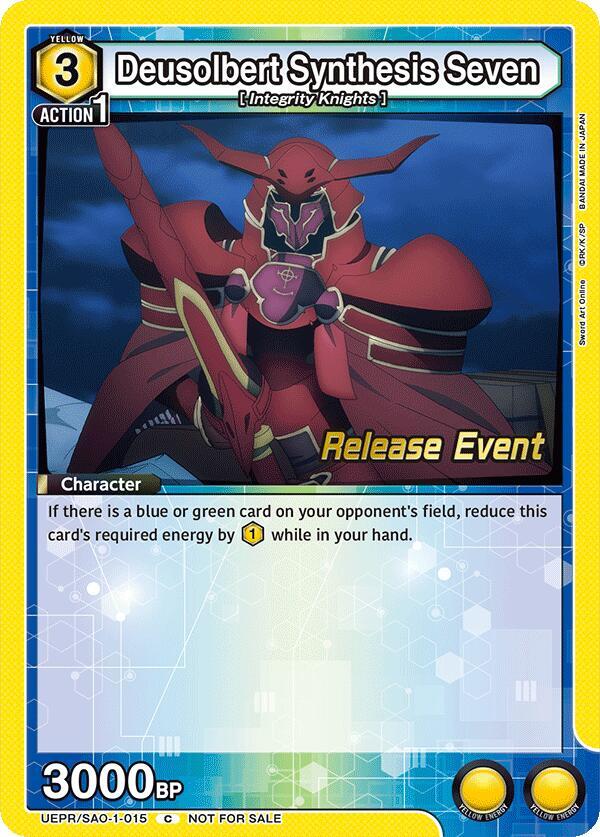 Deusolbert Synthesis Seven UEPR/SAO-1-015 card from UE07BT: Sword Art Online Release Event Cards