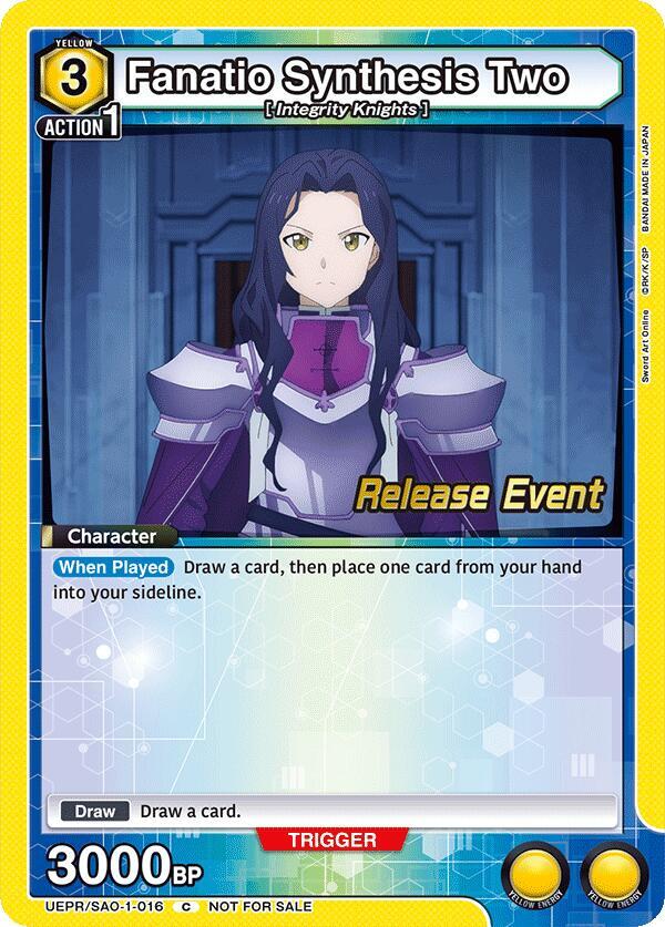 Fanatio Synthesis Two UEPR/SAO-1-016 card from UE07BT: Sword Art Online Release Event Cards