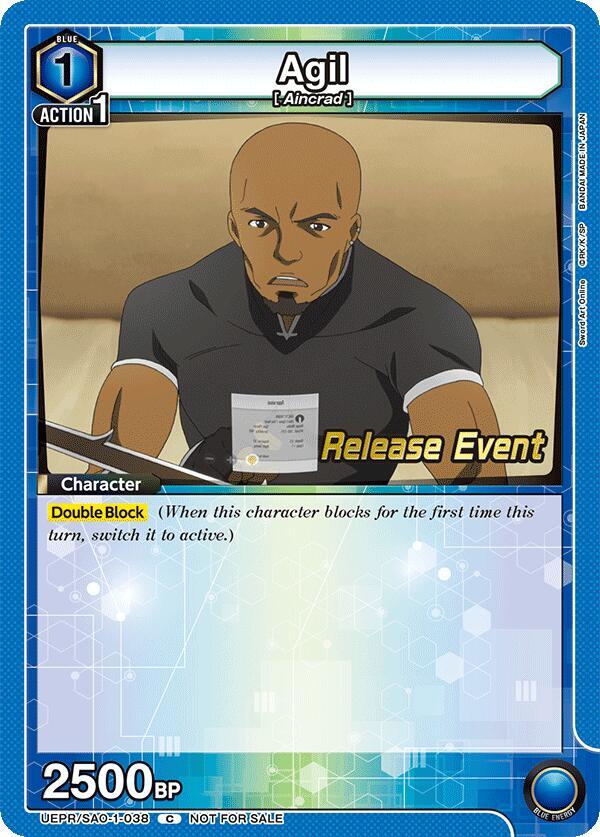 Agil UEPR/SAO-1-038 card from UE07BT: Sword Art Online Release Event Cards