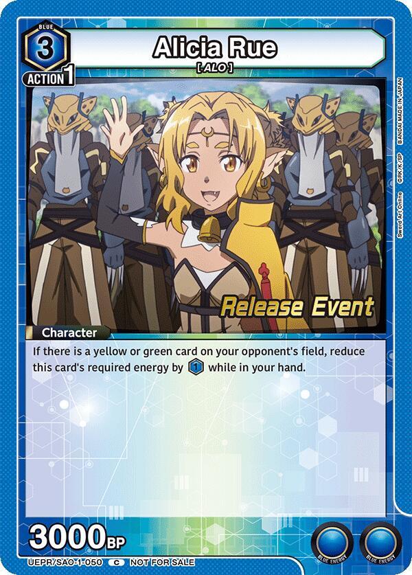 Alicia Rue UEPR/SAO-1-050 card from UE07BT: Sword Art Online Release Event Cards
