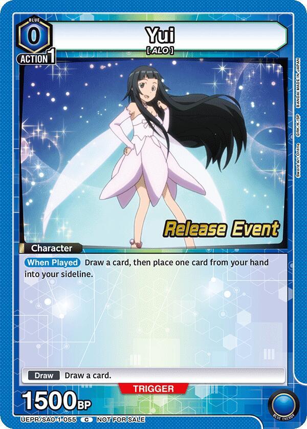 Yui UEPR/SAO-1-055 card from UE07BT: Sword Art Online Release Event Cards