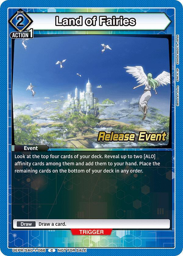 Land of Fairies UEPR/SAO-1-066 card from UE07BT: Sword Art Online Release Event Cards