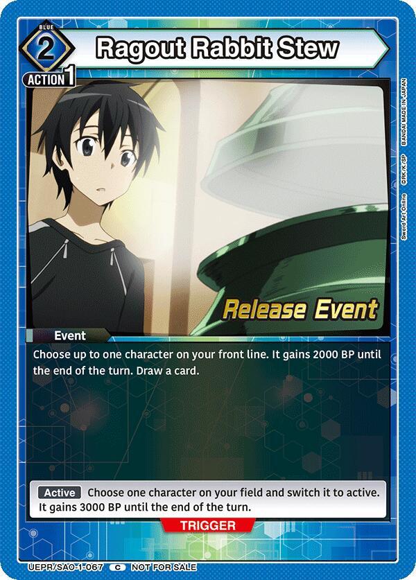 Ragout Rabbit Stew UEPR/SAO-1-067 card from UE07BT: Sword Art Online Release Event Cards