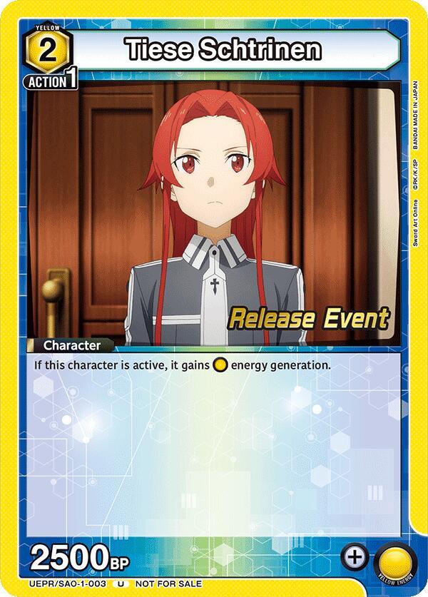 Tiese Schtrinen UEPR/SAO-1-003 card from UE07BT: Sword Art Online Release Event Cards