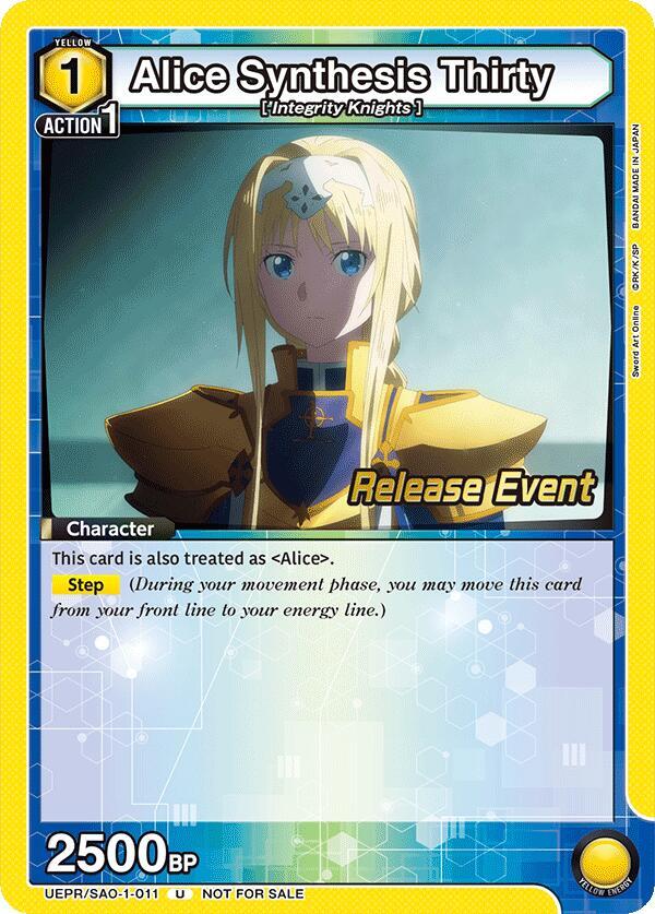 Alice Synthesis Thirty UEPR/SAO-1-011 card from UE07BT: Sword Art Online Release Event Cards