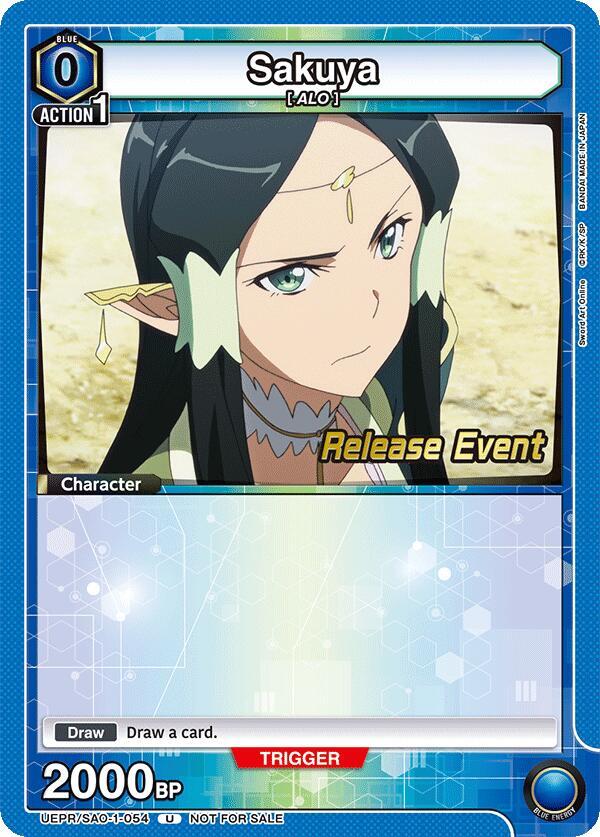 Sakuya UEPR/SAO-1-054 card from UE07BT: Sword Art Online Release Event Cards