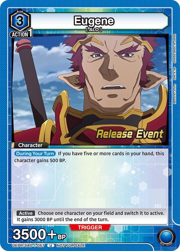 Eugene UEPR/SAO-1-057 card from UE07BT: Sword Art Online Release Event Cards