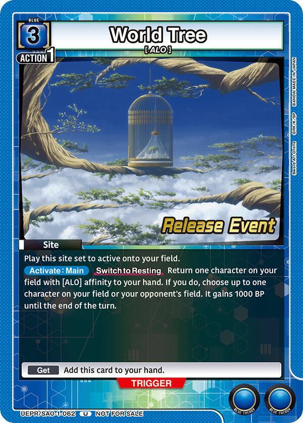 World Tree UEPR/SAO-1-062 card from UE07BT: Sword Art Online Release Event Cards