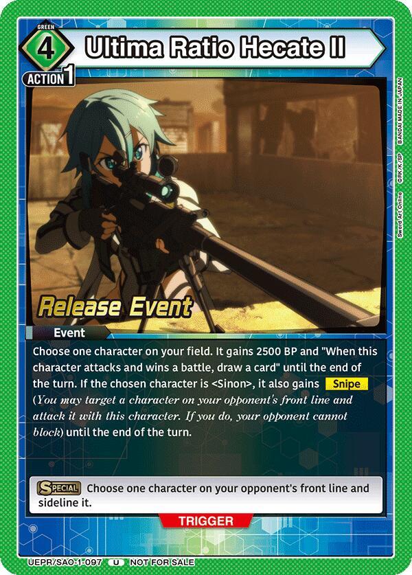 Ultima Ratio Hecate II UEPR/SAO-1-097 card from UE07BT: Sword Art Online Release Event Cards